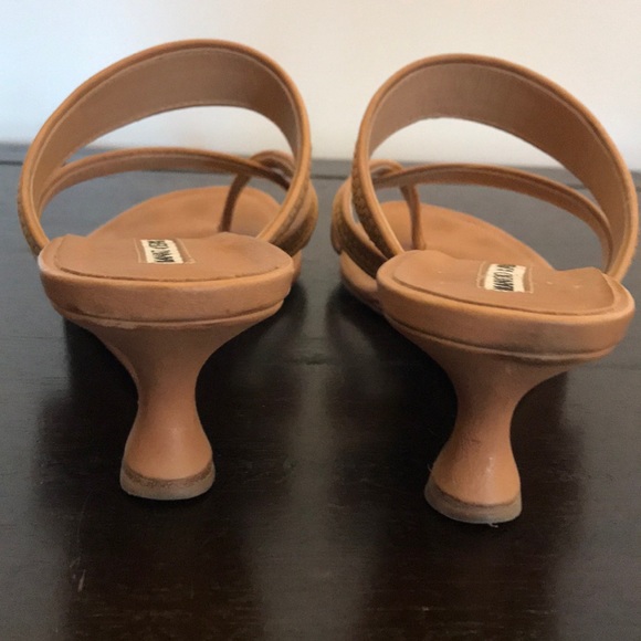 Manolo Blahnik Tan Wedge Sandals - Picture 5 of 8
